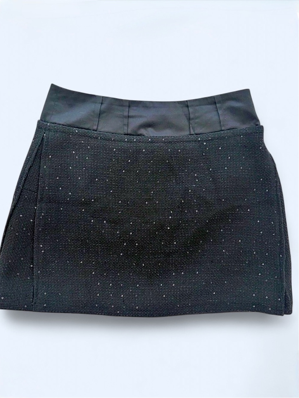 Trina Turk Black Tweed Mini Skirt